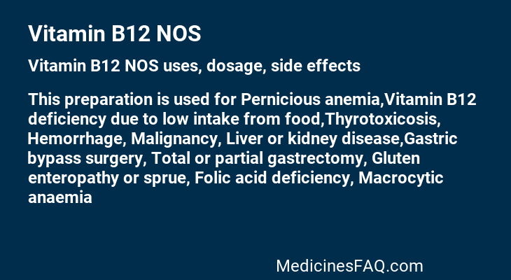 Vitamin B12 NOS