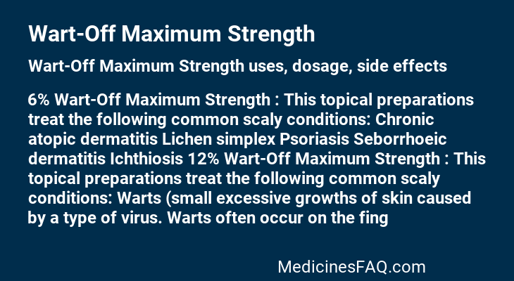 Wart-Off Maximum Strength