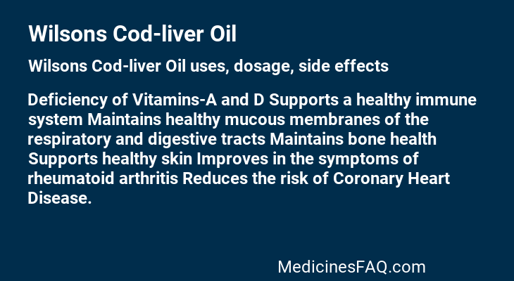 Wilsons Cod-liver Oil