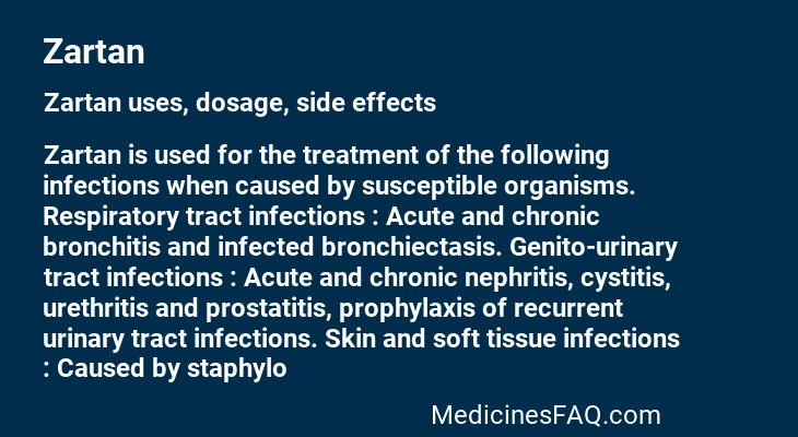Zartan: Uses, Dosage, Side Effects, Food Interaction & FAQ