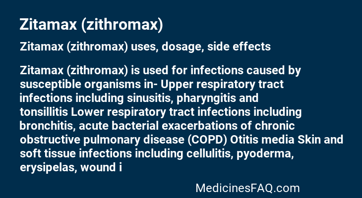Zitamax (zithromax)