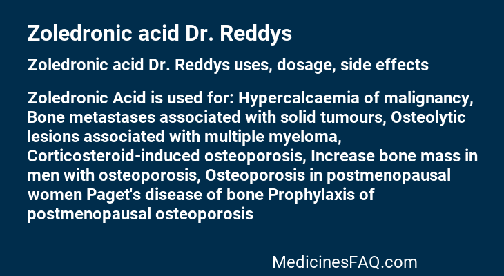 Zoledronic acid Dr. Reddys