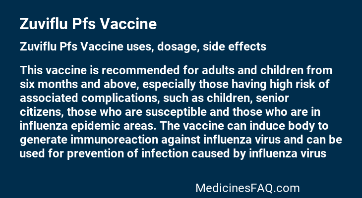 Zuviflu Pfs Vaccine
