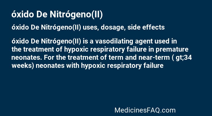 óxido De Nitrógeno(II)